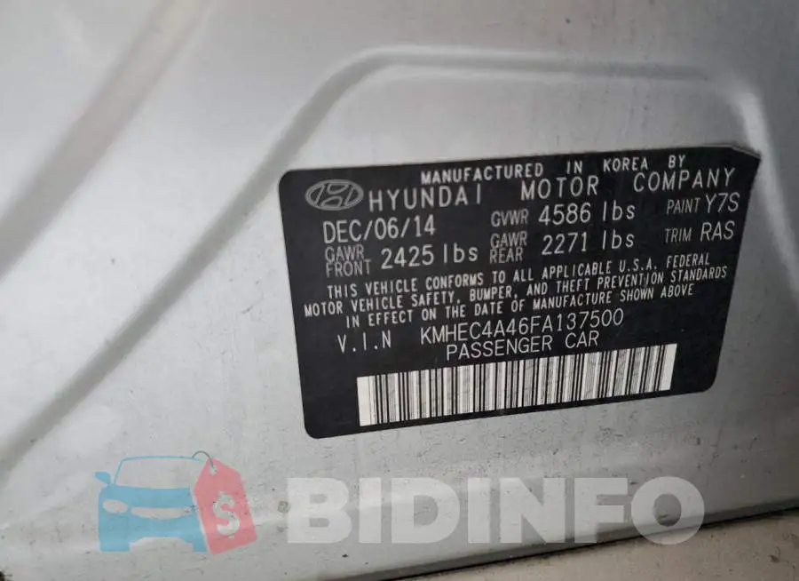KMHEC4A46FA137500 Photo# 12