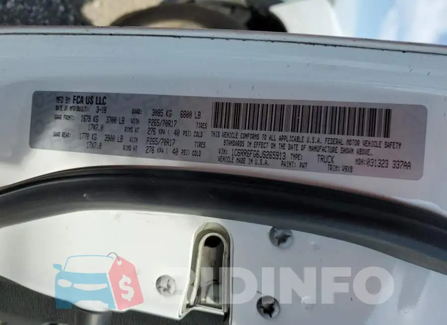 1C6RR6FG6JS265913 Photo# 12