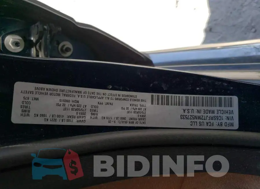 1C6SRFJT2MN527533 Photo# 12