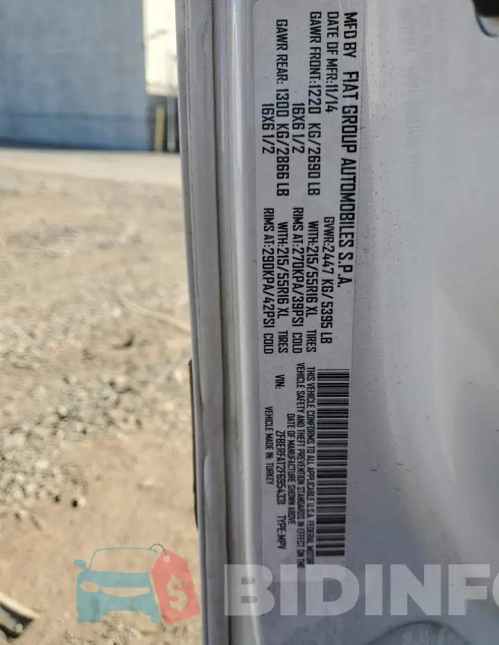 ZFBERFAT2F6954331 Photo# 13