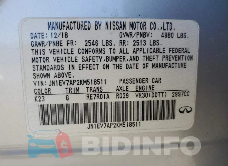 JN1EV7AP2KM518511 Photo# 13