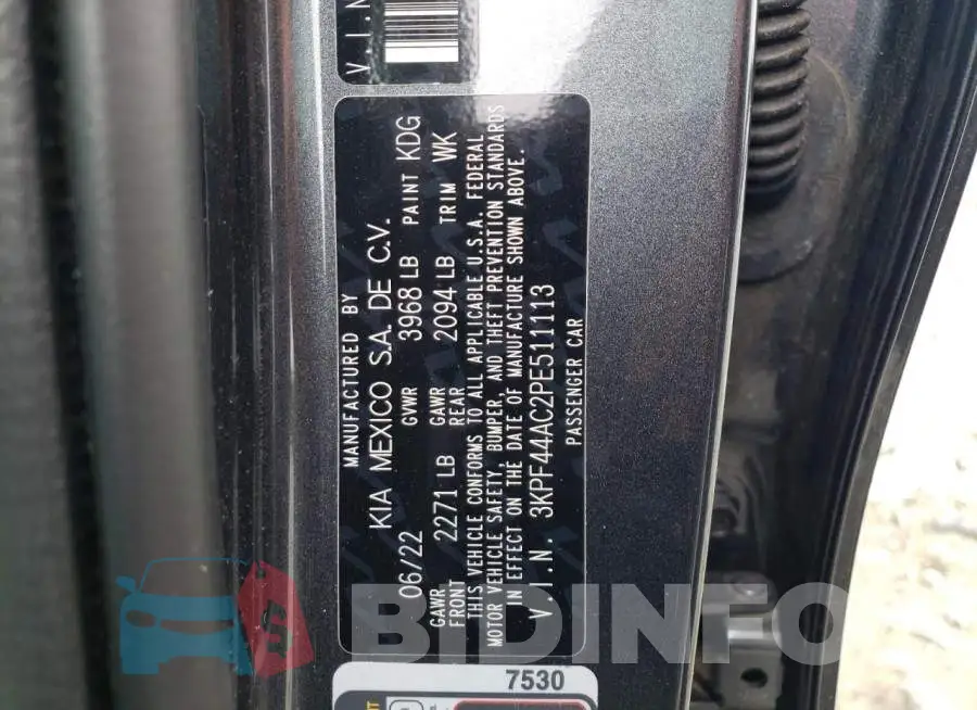 3KPF44AC2PE511113 Photo# 12