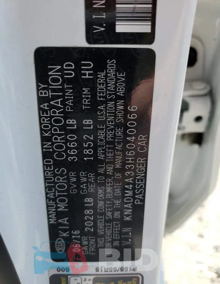 KNADM4A33H6040066 Photo# 12