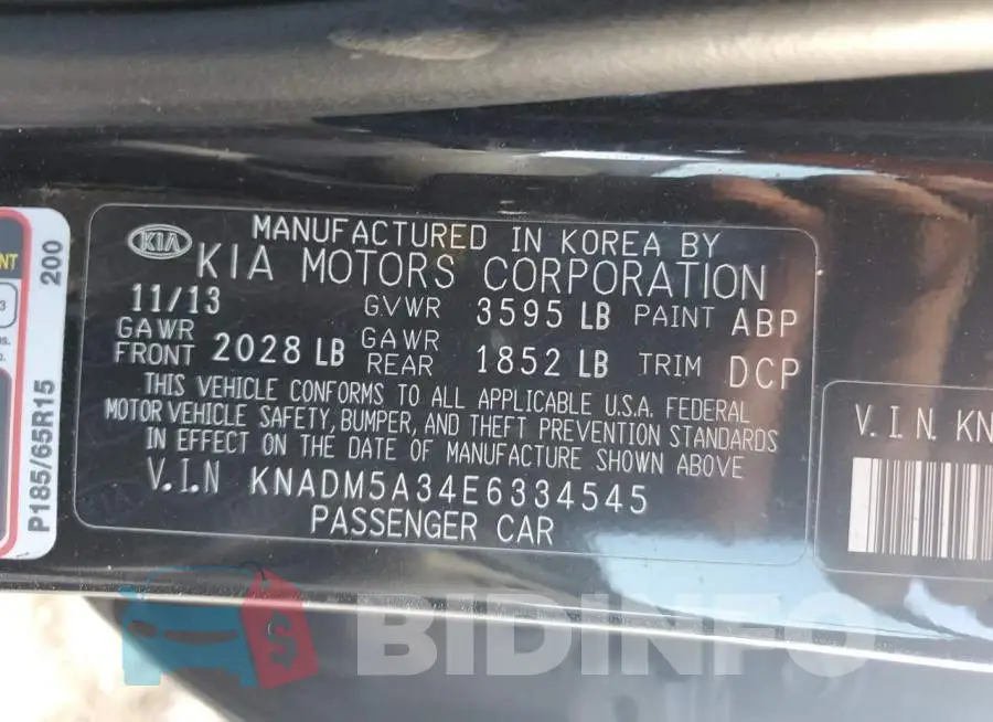 KNADM5A34E6334545 Photo# 13
