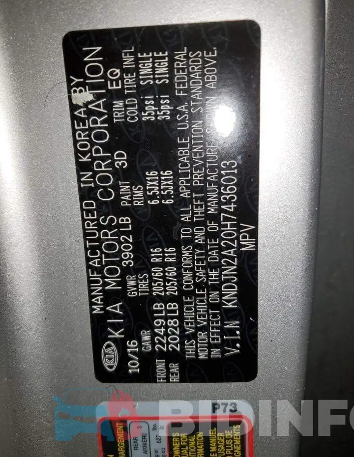 KNDJN2A20H7436013 Photo# 12