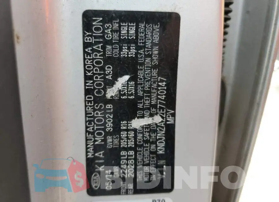 KNDJN2A22E7740147 Photo# 12