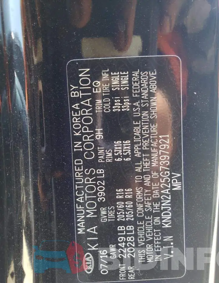 KNDJN2A25G7397921 Photo# 12