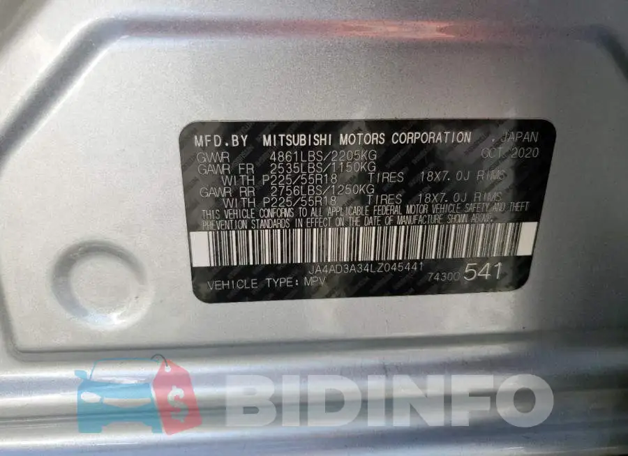 JA4AD3A34LZ045441 Photo# 14