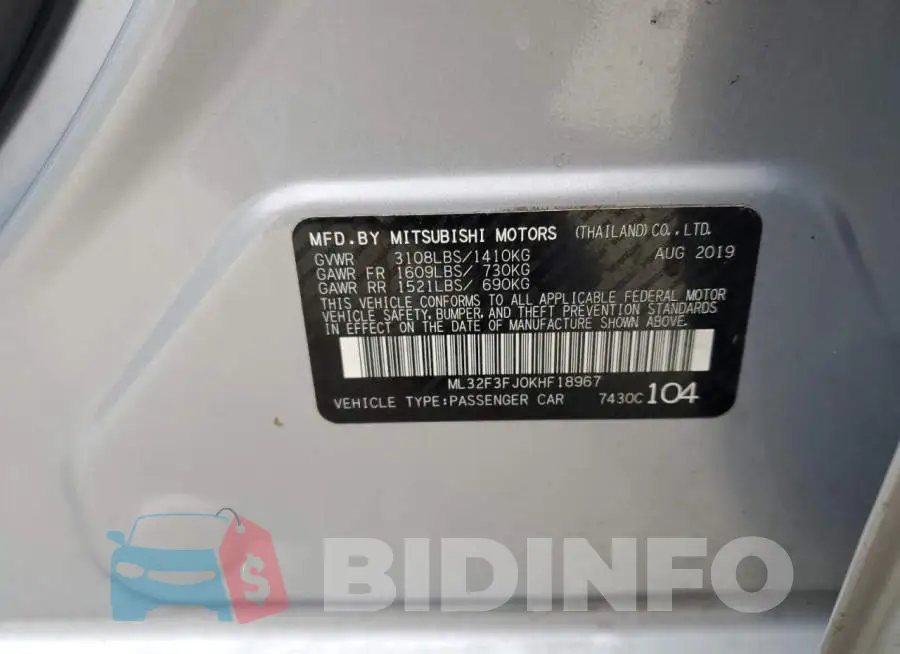 ML32F3FJ0KHF18967 Photo# 13