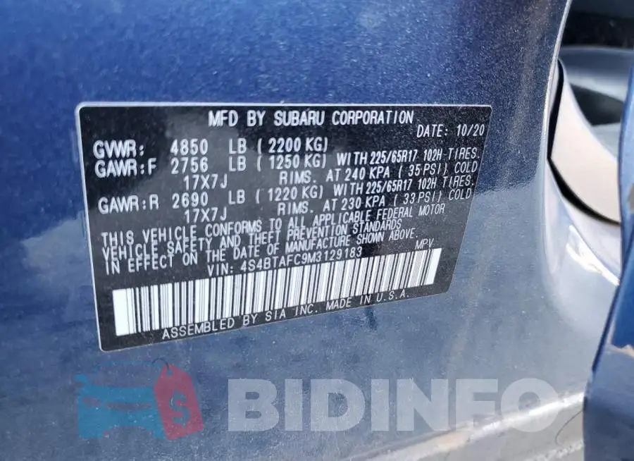 4S4BTAFC9M3129183 Photo# 14