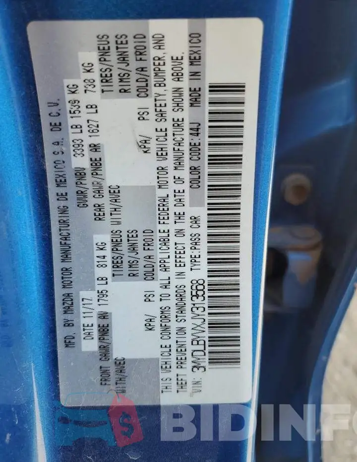 3MYDLBYVXJY313568 Photo# 12