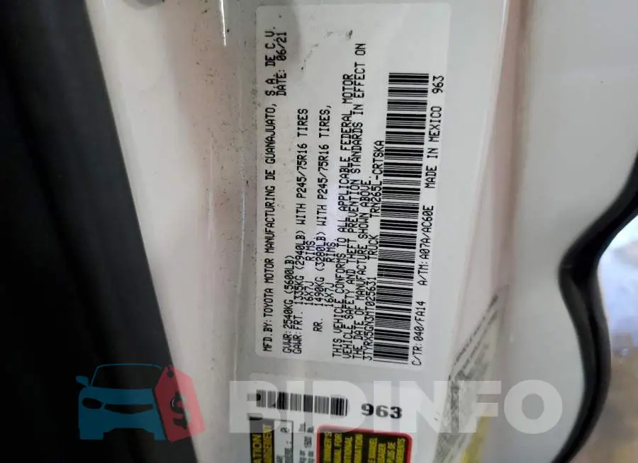 3TYRX5GN3MT025631 Photo# 12