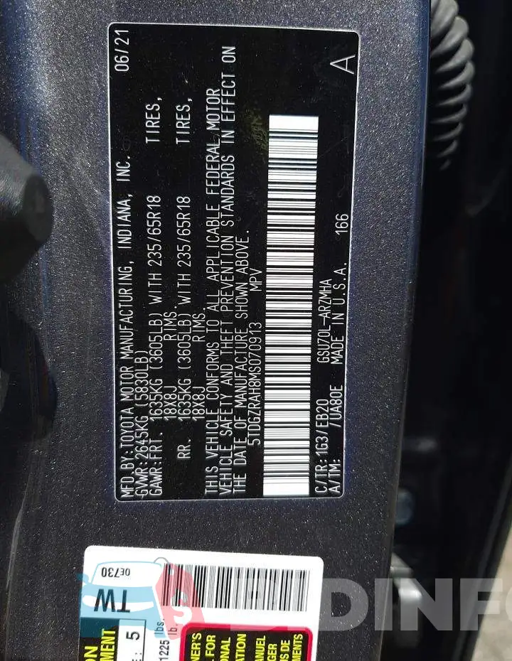 5TDGZRAH8MS070913 Photo# 14