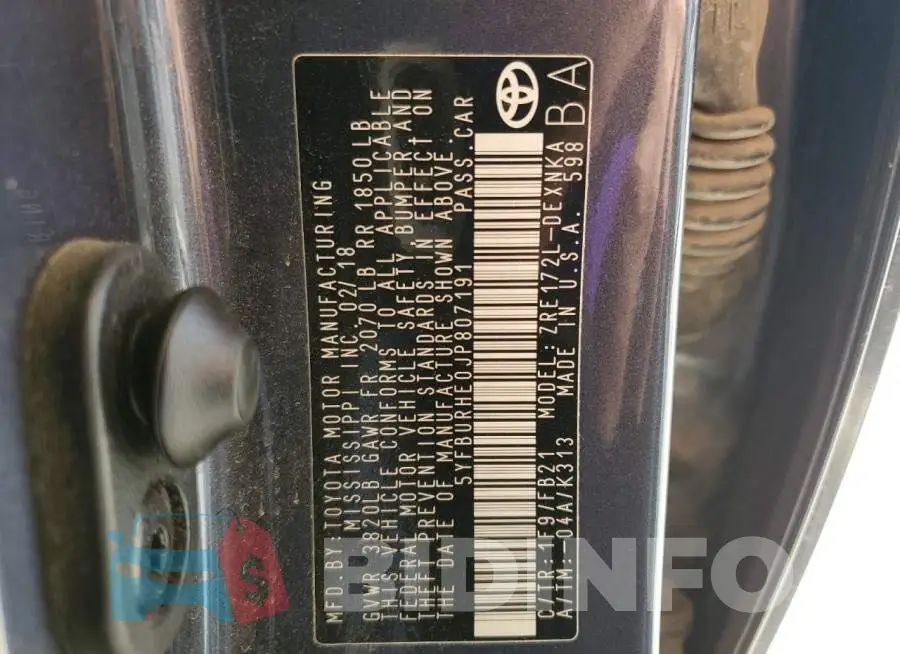 5YFBURHE0JP807191 Photo# 12