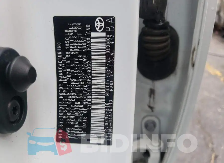 5YFBURHE1GP549062 Photo# 12