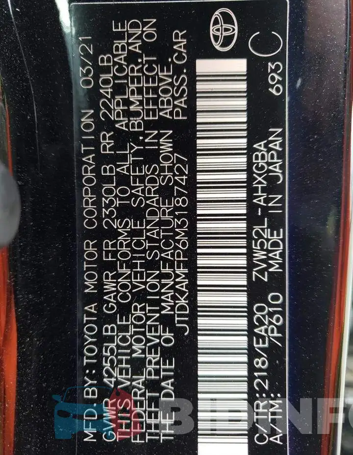 JTDKAMFP6M3187427 Photo# 12