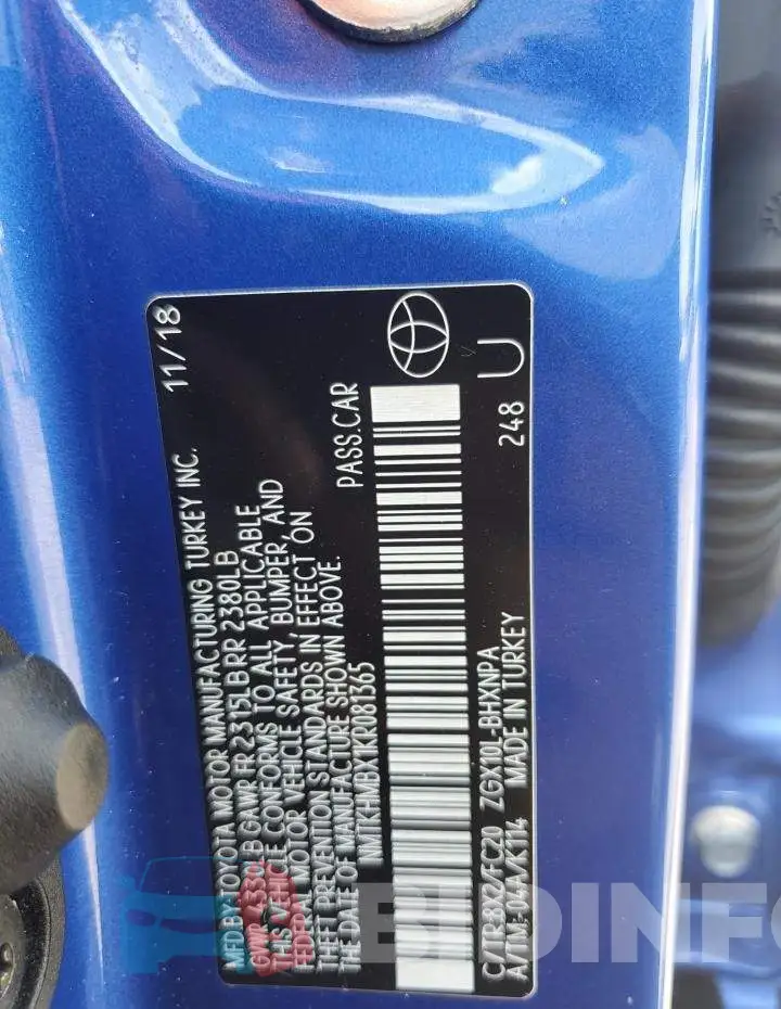 NMTKHMBX1KR081365 Photo# 13