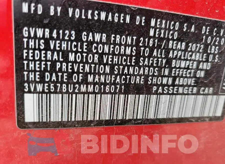 3VWE57BU2MM016071 Photo# 12