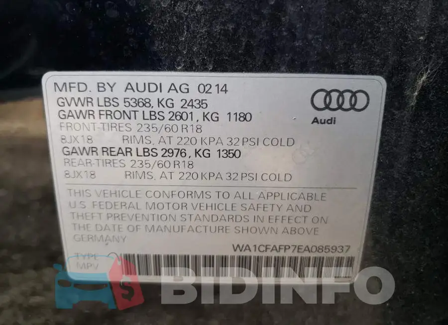 WA1CFAFP7EA085937 Photo# 12