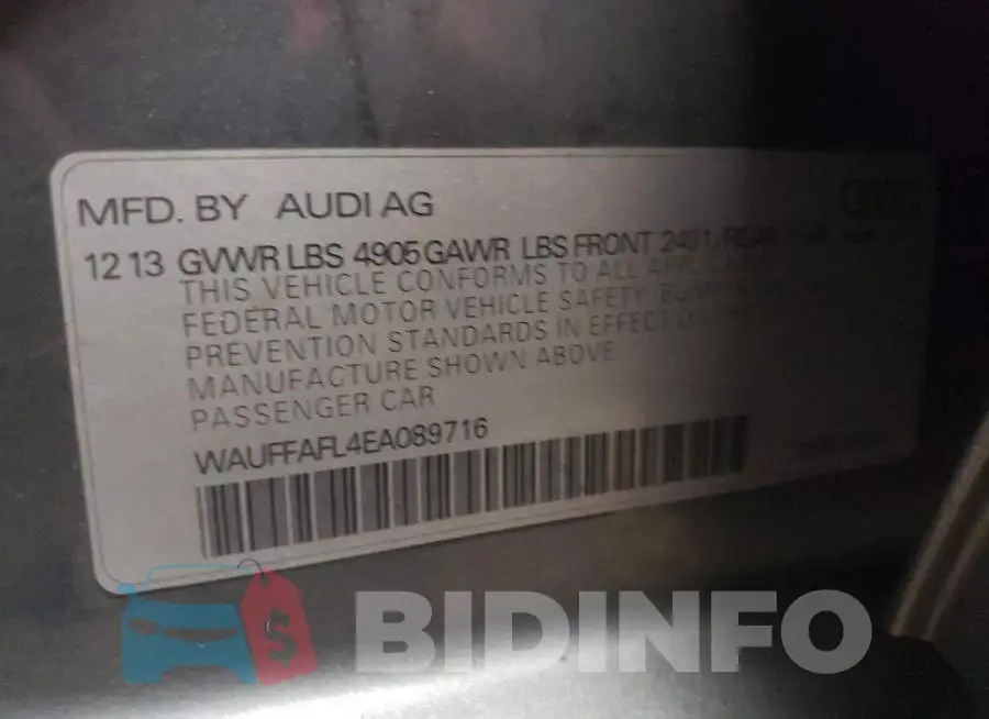WAUFFAFL4EA089716 Photo# 12