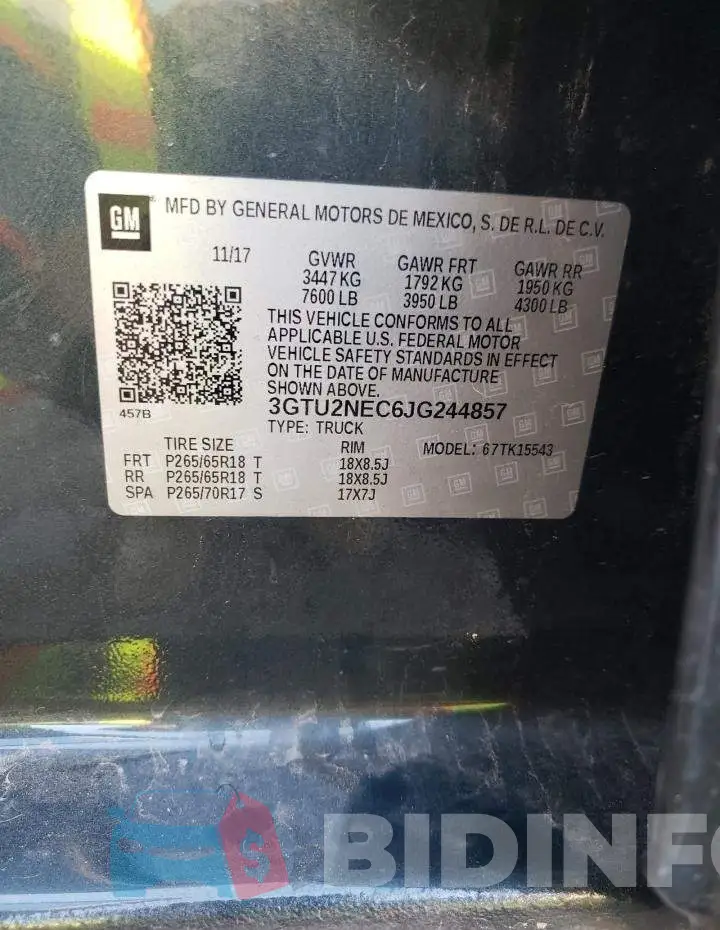 3GTU2NEC6JG244857 Photo# 12