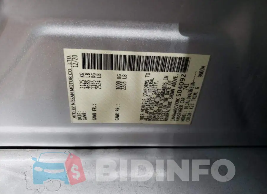 1N4AA6CVXMC504092 Photo# 13
