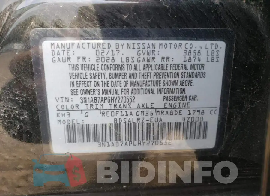 3N1AB7AP6HY270552 Photo# 12