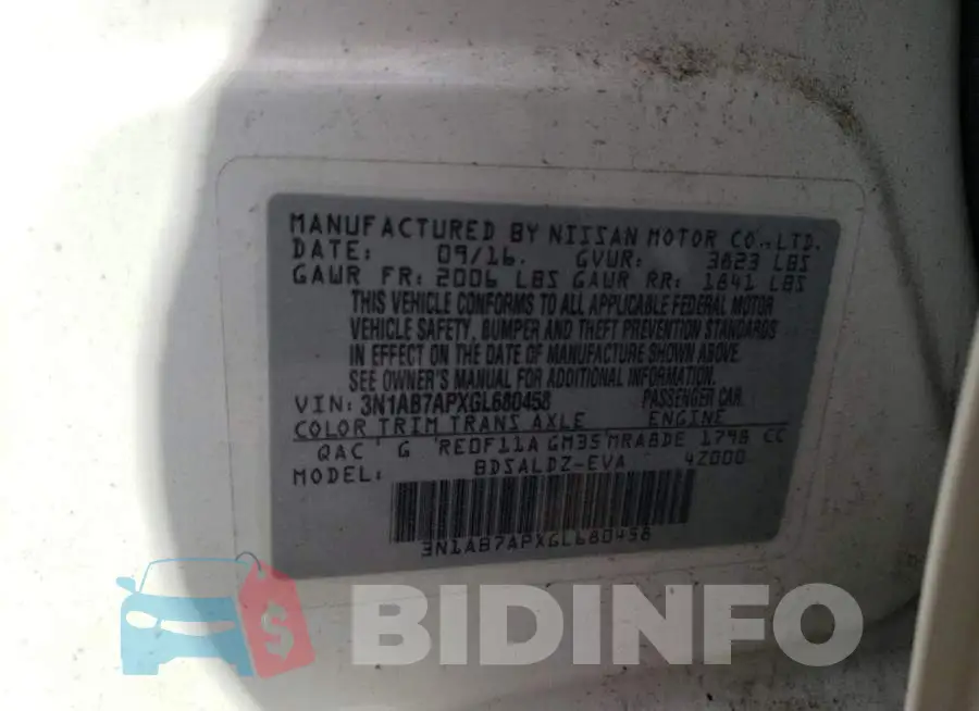 3N1AB7APXGL680458 Photo# 12