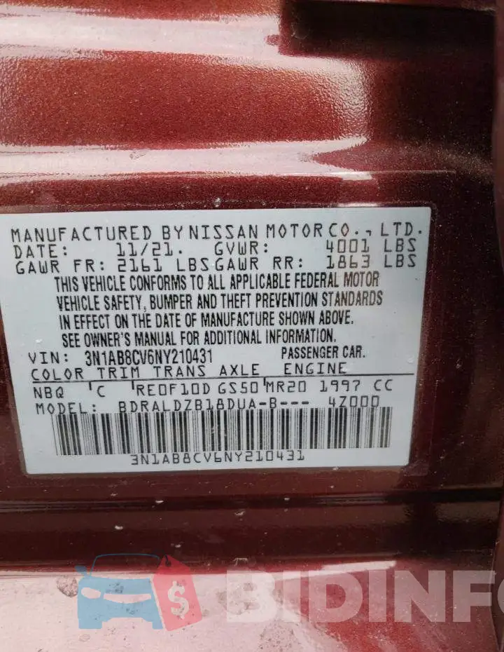 3N1AB8CV6NY210431 Photo# 12