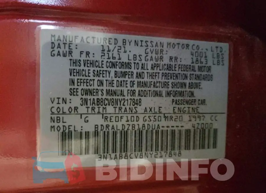 3N1AB8CV8NY217848 Photo# 12