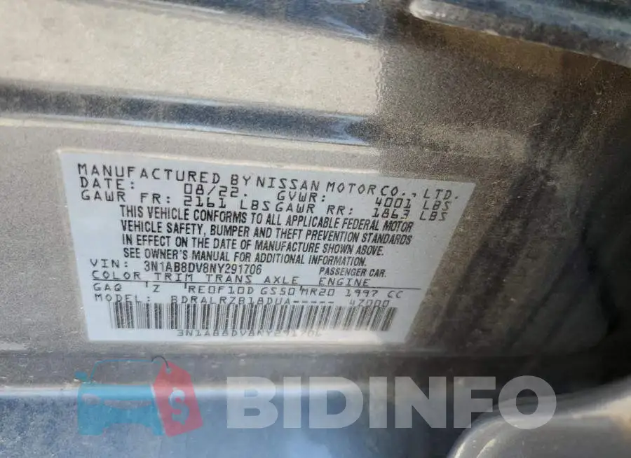 3N1AB8DV8NY291706 Photo# 12