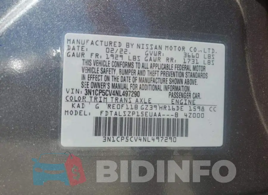 3N1CP5CV4NL497290 Photo# 12