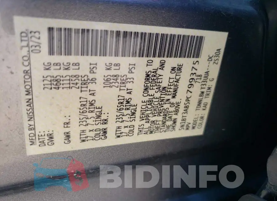 5N1BT3AB5PC799375 Photo# 13