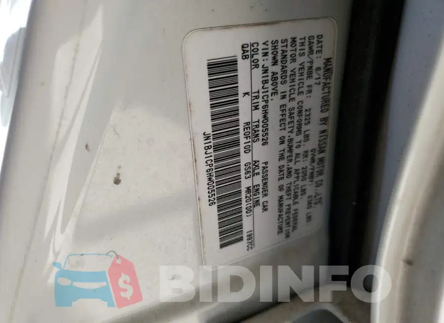 JN1BJ1CP6HW005526 Photo# 13