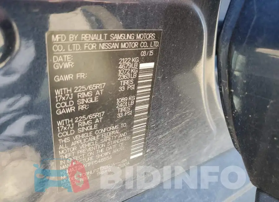 KNMAT2MV1FP548554 Photo# 13