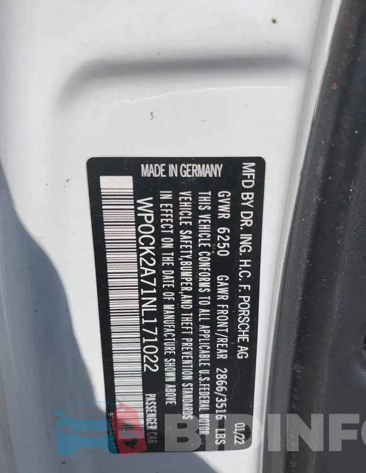 WP0CK2A71NL171022 Photo# 13