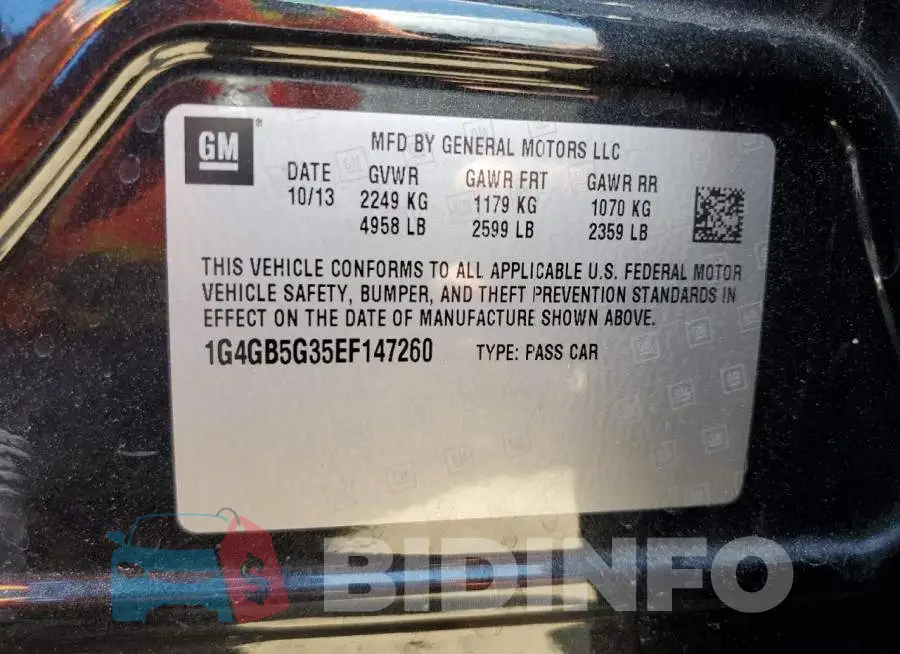 1G4GB5G35EF147260 Photo# 13