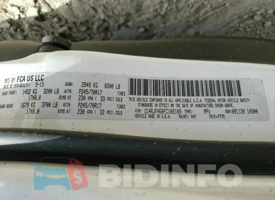 1C4RJFAG0FC102103 Photo# 14