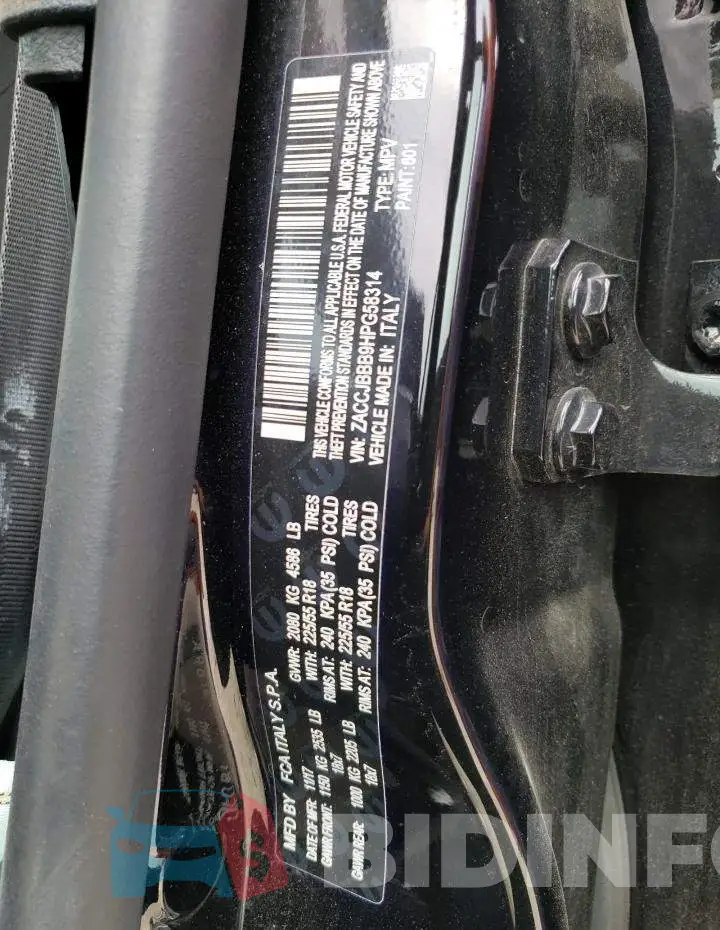 ZACCJBBB9HPG58314 Photo# 14