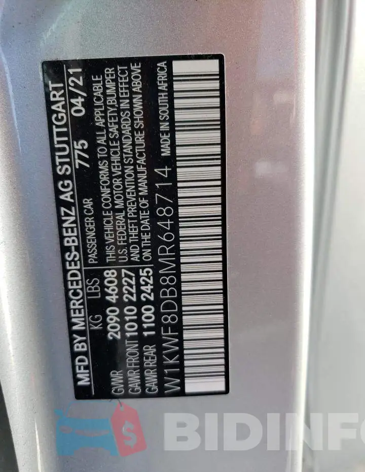 W1KWF8DB8MR648714 Photo# 12