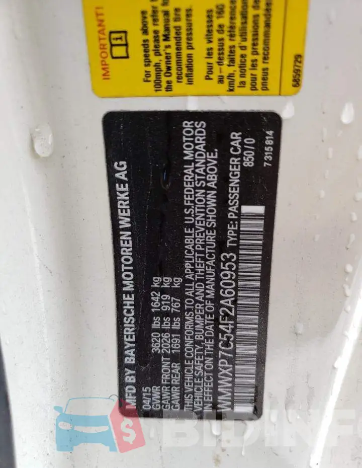 WMWXP7C54F2A60953 Photo# 13