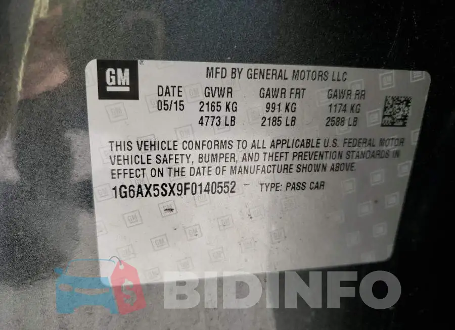 1G6AX5SX9F0140552 Photo# 13