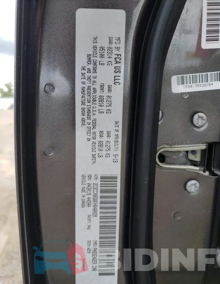 2C3CCABG6KH648028 Photo# 13
