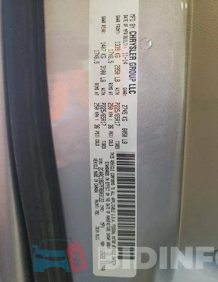 2C4RC1BG7FR603122 Photo# 13