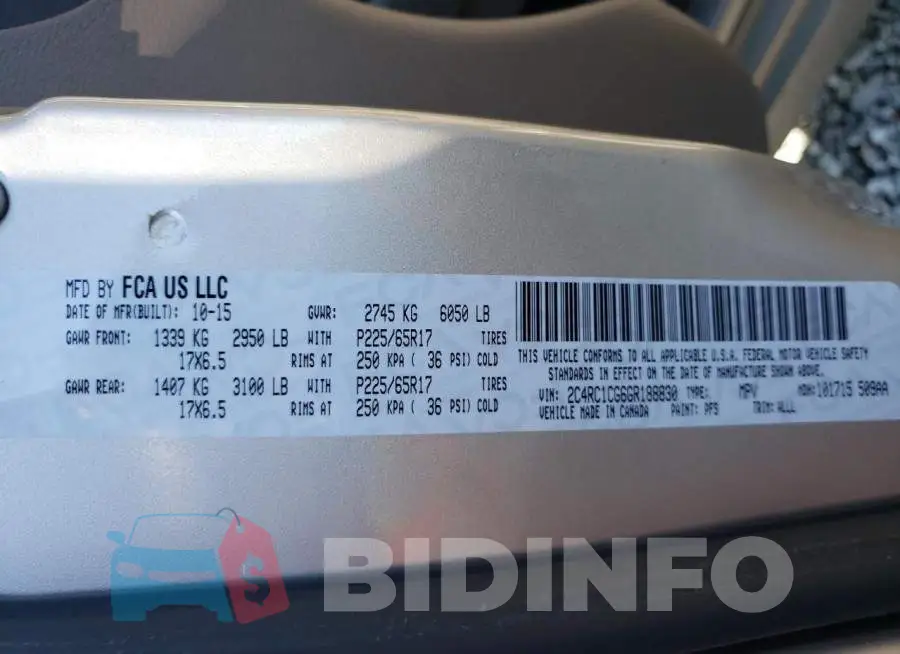 2C4RC1CG6GR188830 Photo# 13