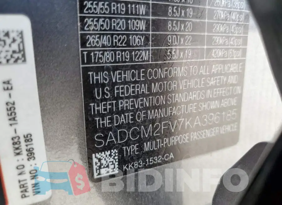 SADCM2FV7KA396185 Photo# 13