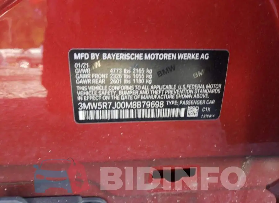 3MW5R7J00M8B79698 Photo# 12