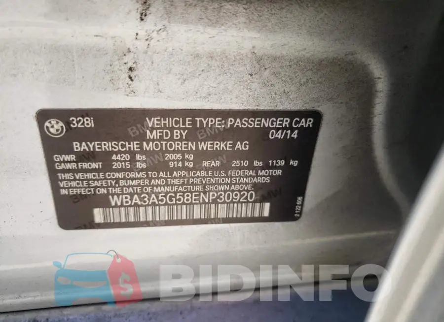 WBA3A5G58ENP30920 Photo# 12