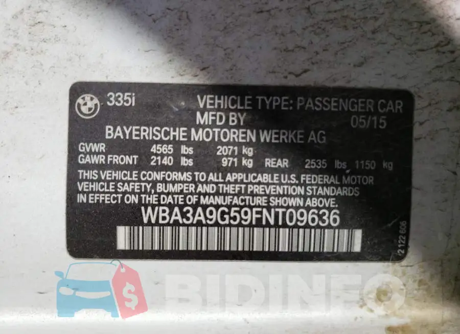 WBA3A9G59FNT09636 Photo# 12