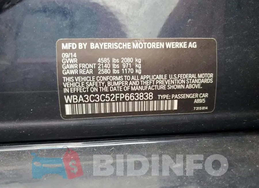 WBA3C3C52FP663838 Photo# 12